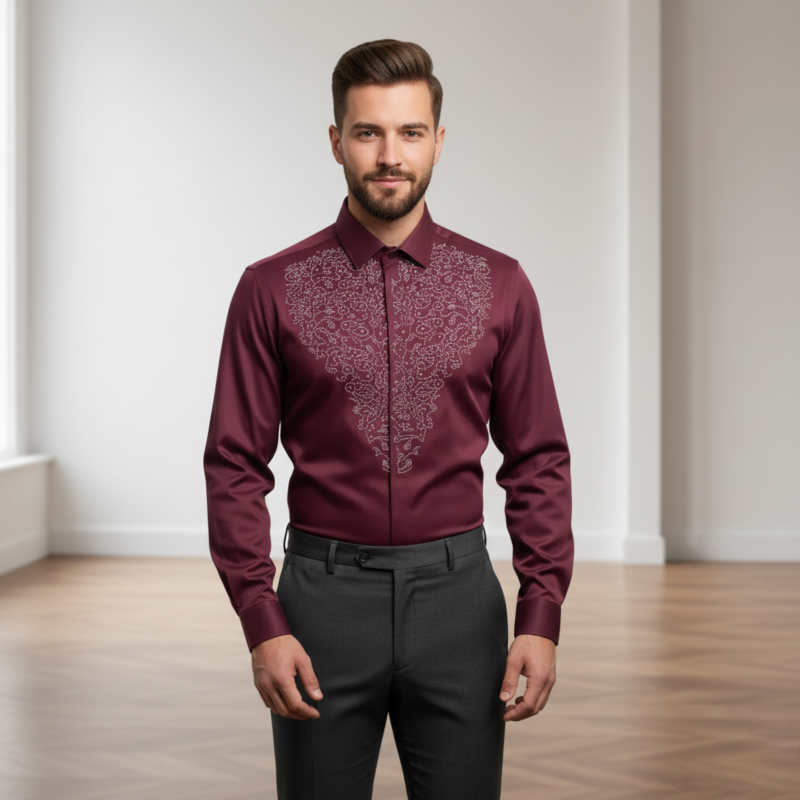 Premium Solid Designer Shirt – Tailored Comfort Fit